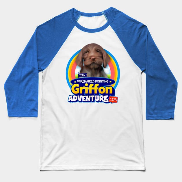 Wirehaired Pointer Griffon Baseball T-Shirt by Puppy & cute